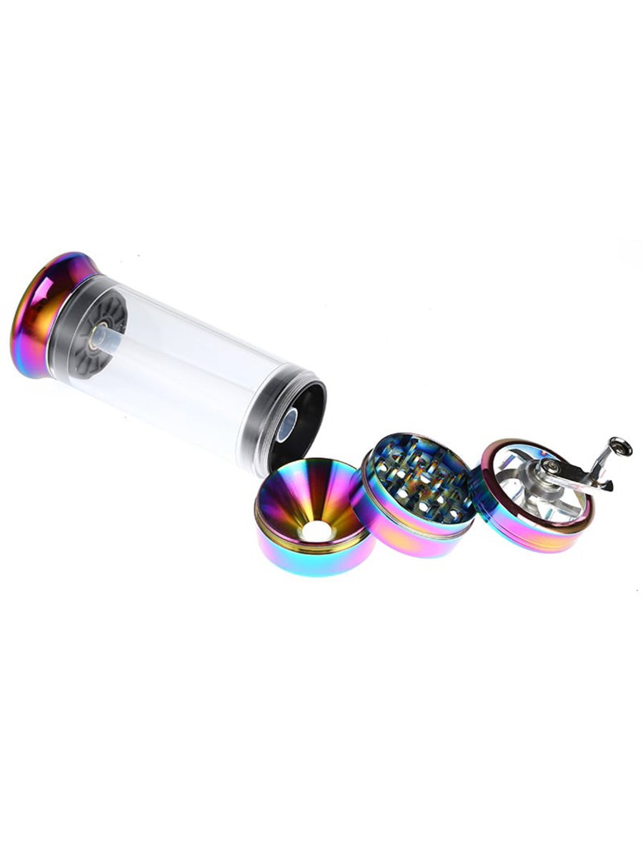 7” Hand Crank Herb Grinder And Cone Filler 7” Hand Crank Herb Grinder And Cone Filler