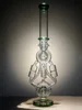 20.8 " Recycler  Honeycomb Percs Bong, Colors: Green