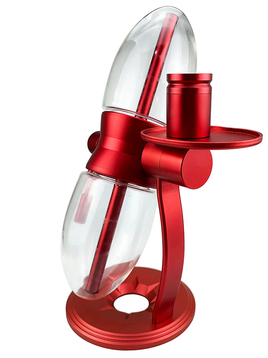 Lightbulb 360° Rotating Gravity BongLightbulb 360° Rotating Gravity Bong Red