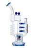 14" Cool Recycler Bong | Helix Water Pipe | Dual Chamber Precolator | Blue 14" Cool Recycler Bong | Helix Water Pipe | Dual Chamber Precolator | Blue