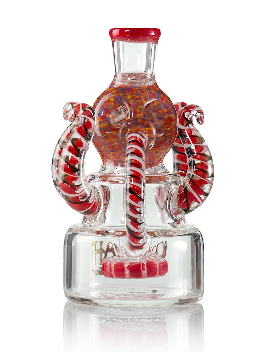 14mm Male 90° Octopus Glass Ash Catcher, Colors: Orange, 2 image