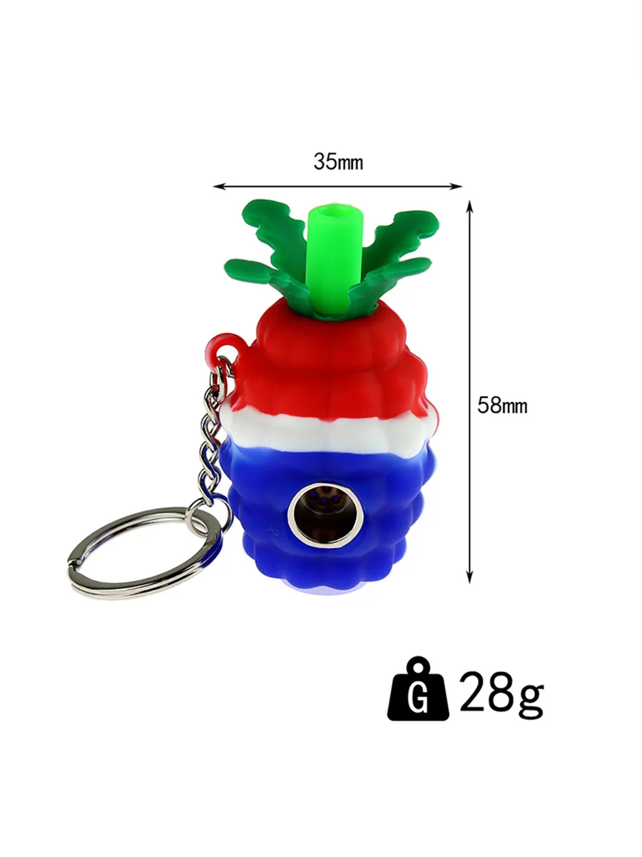 pineapple-keychain-silicone-pipe4 pineapple-keychain-silicone-pipe4