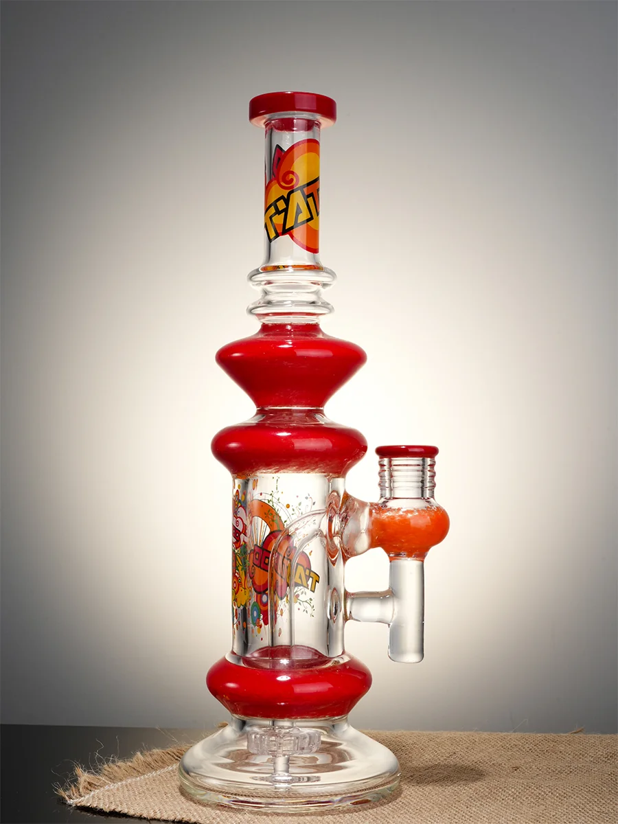 11.5" 2-Rim Slitted Disc Perc Bong, 5 image 11.5" 2-Rim Slitted Disc Perc Bong, 5 image