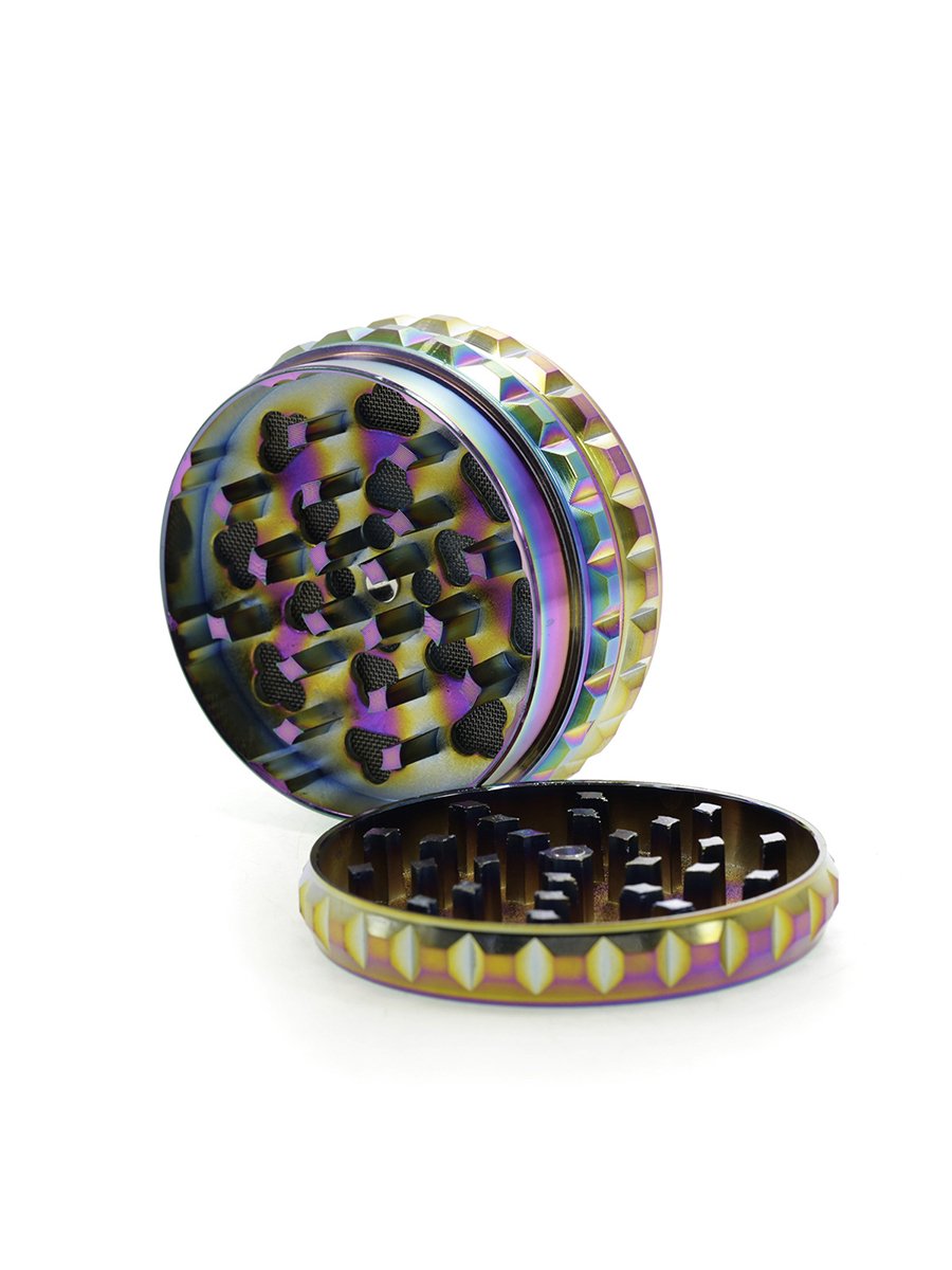 3 Layer Zinc Alloy Square Edge Check Ice Blue Herb Grinder 3 Layer Zinc Alloy Square Edge Check Ice Blue Herb Grinder