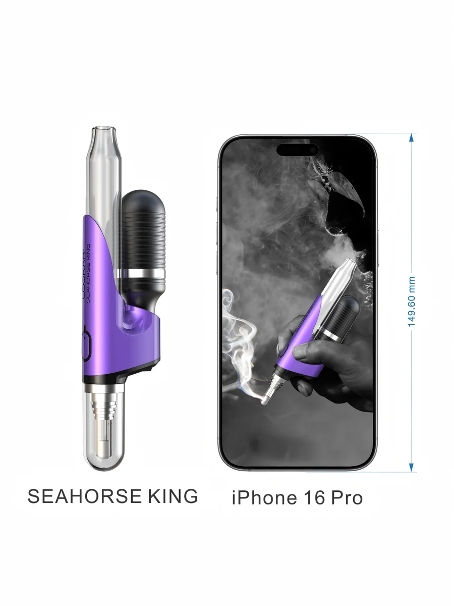 Seahorse King Electric Nectar Collector - Orange, Color: Orange, 3 image Seahorse King Electric Nectar Collector - Orange, Color: Orange, 3 image