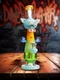 Lookah Bong 12" Cute Cat Gentleman Glass Water Pipe, Colors: Water Blue   