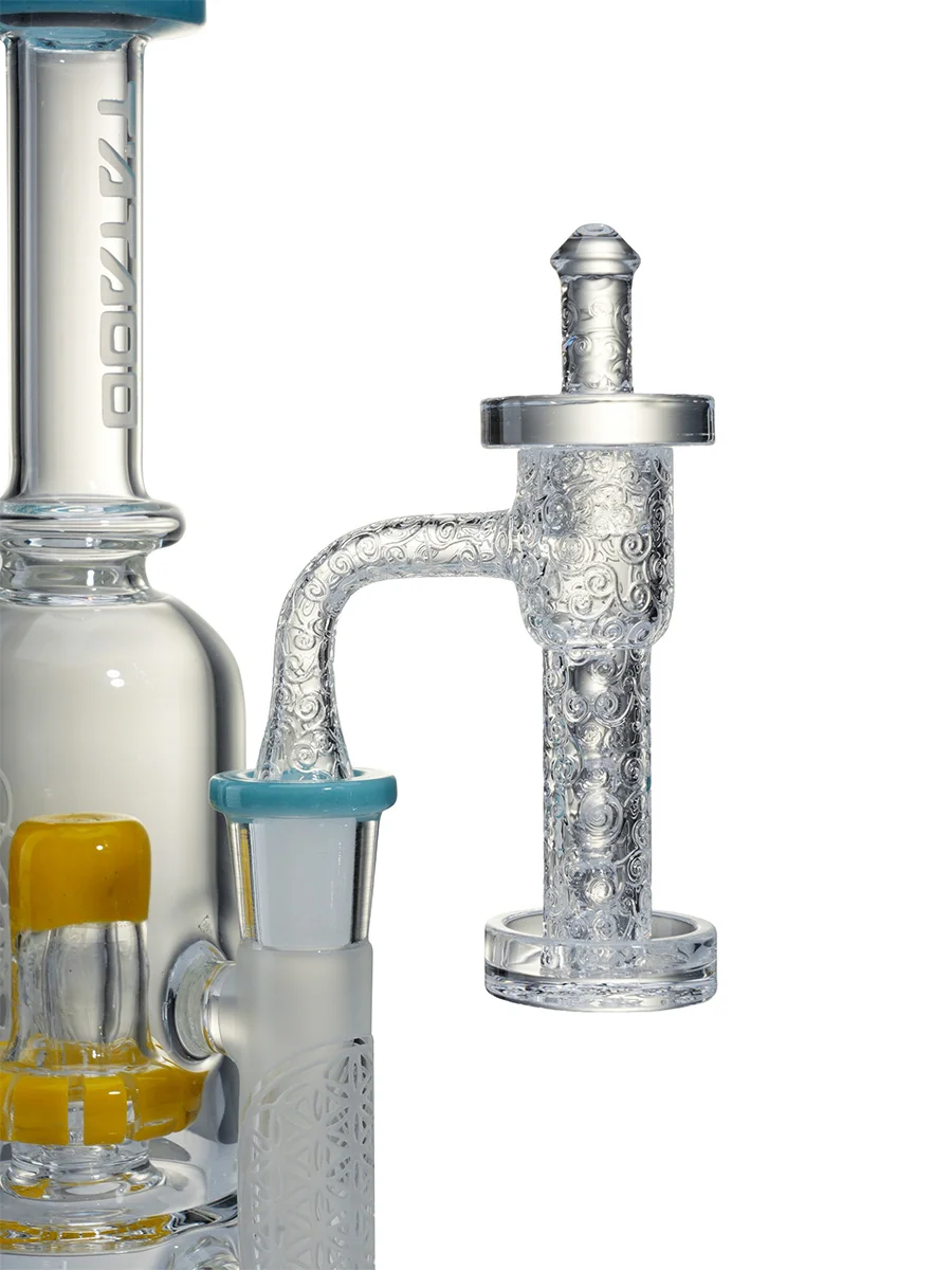 14MM Engraved Terp Slurper Quartz Banger with Carb Cap, 5 image