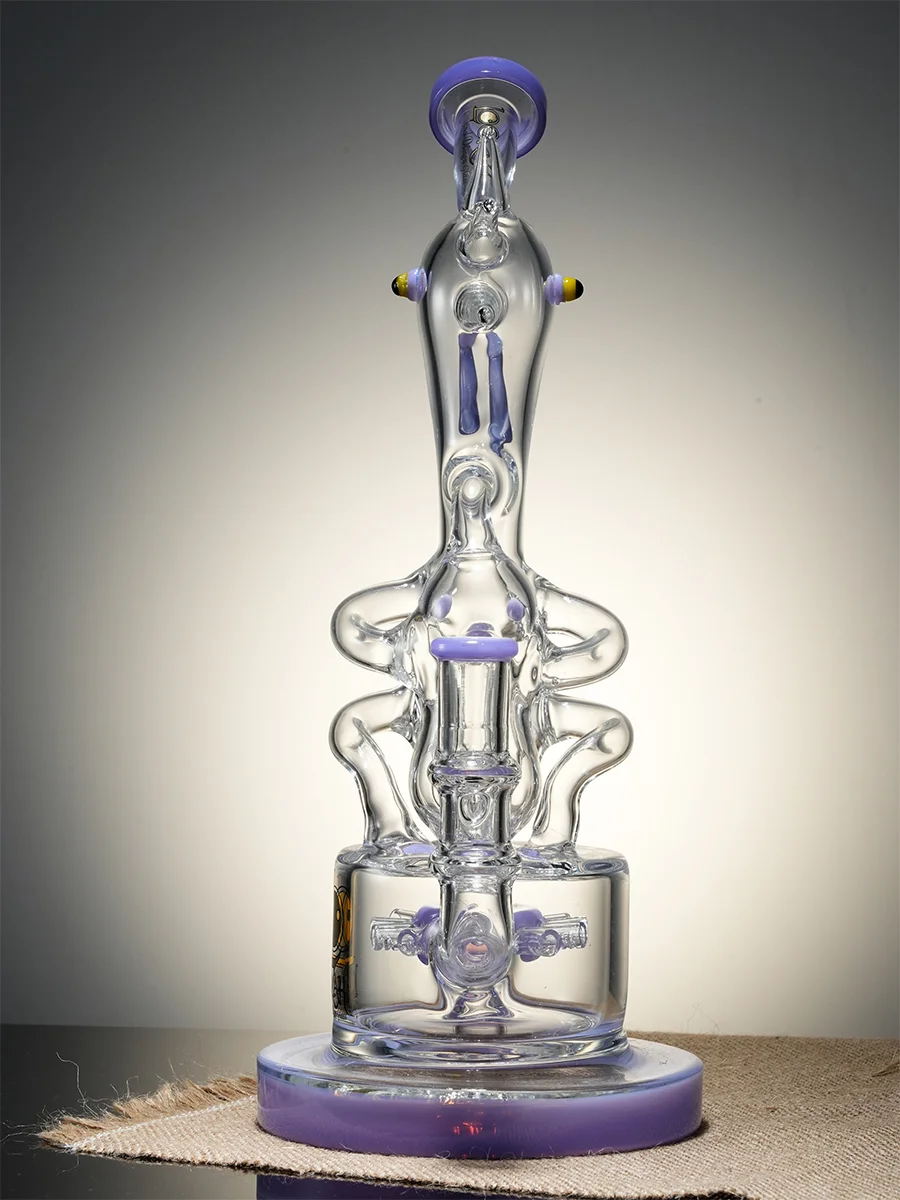 Purple 3" Rooster Head Recycler Bong Purple 3" Rooster Head Recycler Bong