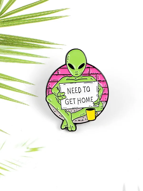 Alien Pin Brooches 2PCS, 2 image Alien Pin Brooches 2PCS, 2 image