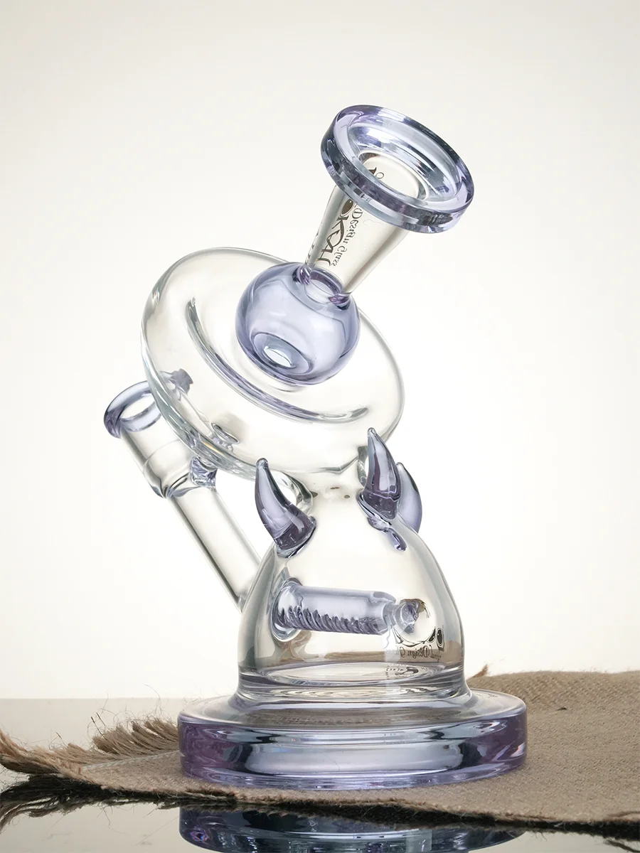 Lookah Bong 7" Mini Unique Recycler Water Pipe, Colors: Clear Green, 7 image Lookah Bong 7" Mini Unique Recycler Water Pipe, Colors: Clear Green, 7 image