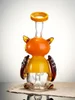 Yellow Lookah Rig 7" Mini Nerdy Owl Dab Rig5 Yellow Lookah Rig 7" Mini Nerdy Owl Dab Rig5