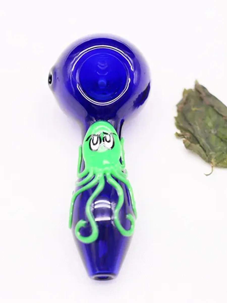 Octopus Glass Spoon Smoking Pipe, 2 image Octopus Glass Spoon Smoking Pipe, 2 image