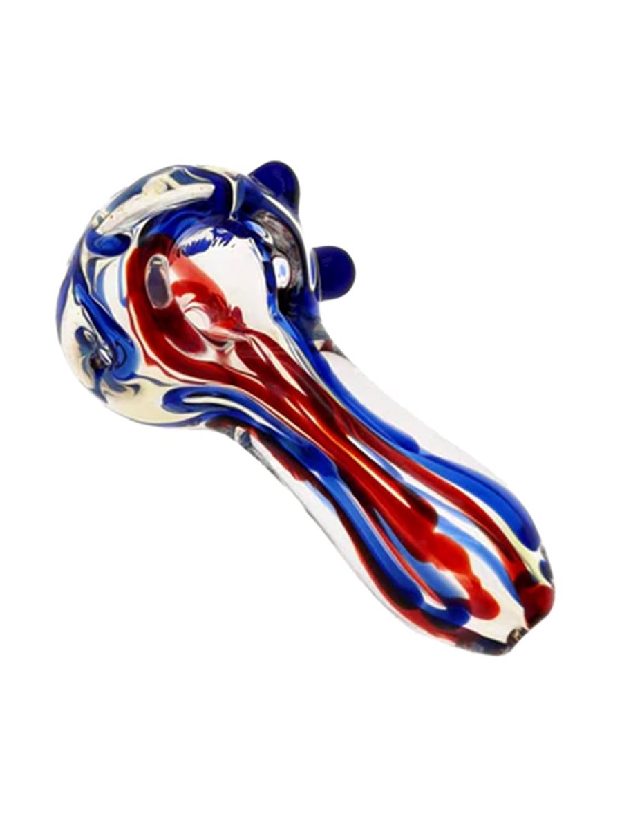 Colorful Bright Striped Glass Pipe, 6 image Colorful Bright Striped Glass Pipe, 6 image