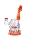 Lookah Bong 9" Cute Mushroom Clear Water Pipe, Colors: Orange