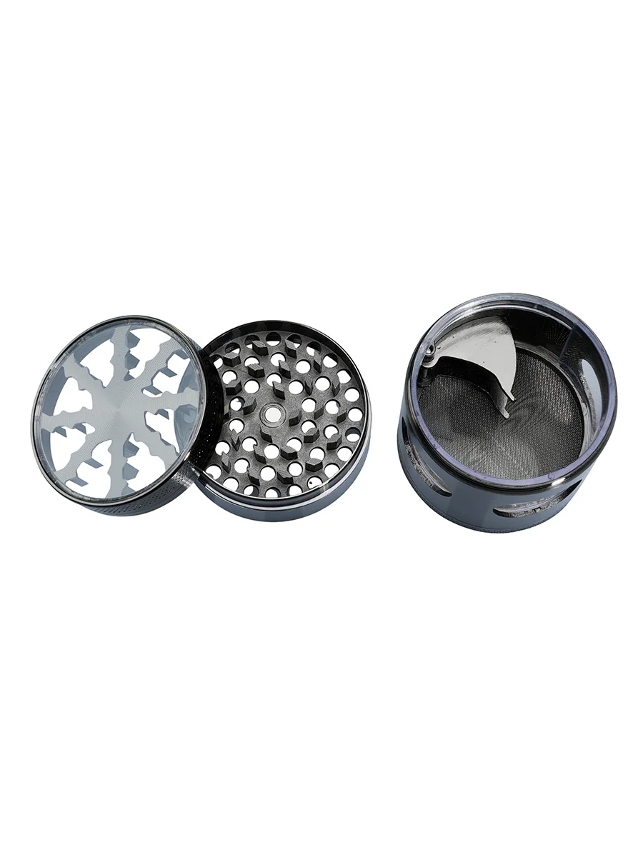 4 Piece Zinc Alloy Herb Grinder With Viewing Window & Kief Catcher, 3 image 4 Piece Zinc Alloy Herb Grinder With Viewing Window & Kief Catcher, 3 image