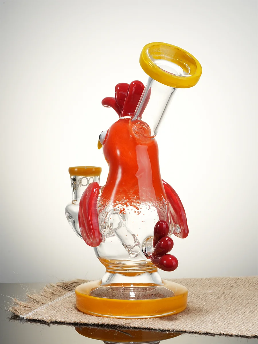 Lookah Bong 7" Mini Cute Chick Glass Water Pipe, Colors: Yellow, 9 image