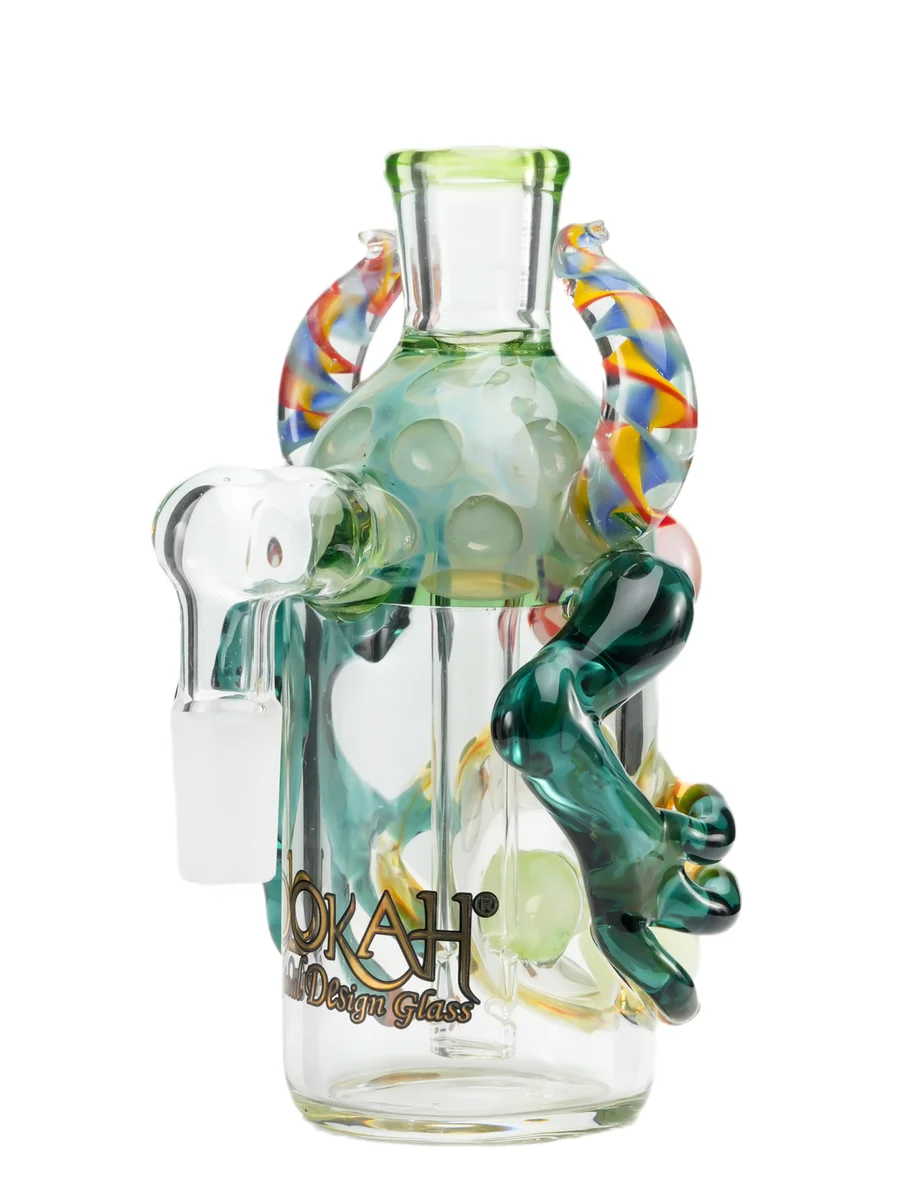 14mm Joint 90-degree Playfull Monster Ash Catcher, Colors: Black Green, 5 image 14mm Joint 90-degree Playfull Monster Ash Catcher, Colors: Black Green, 5 image