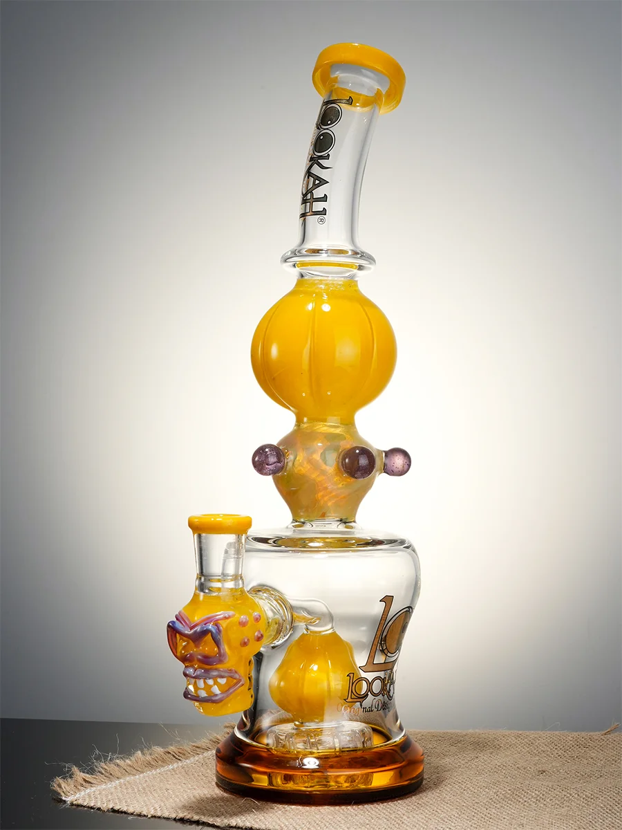 Lookah Bong Lanterns Glass Water Pipe, Color: Yellow, 4 image Lookah Bong Lanterns Glass Water Pipe, Color: Yellow, 4 image