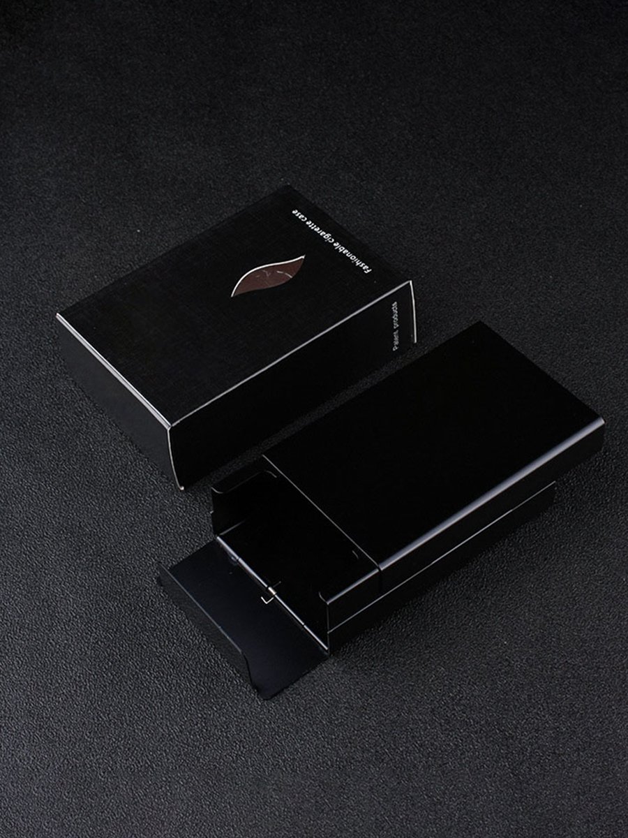 Aluminium Slider Cigarette Case Black Aluminium Slider Cigarette Case Black