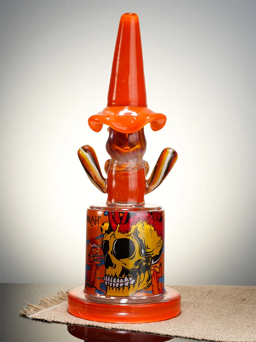 Orange Cool Hooded Cactus Glass Water Pipe7 Orange Cool Hooded Cactus Glass Water Pipe7