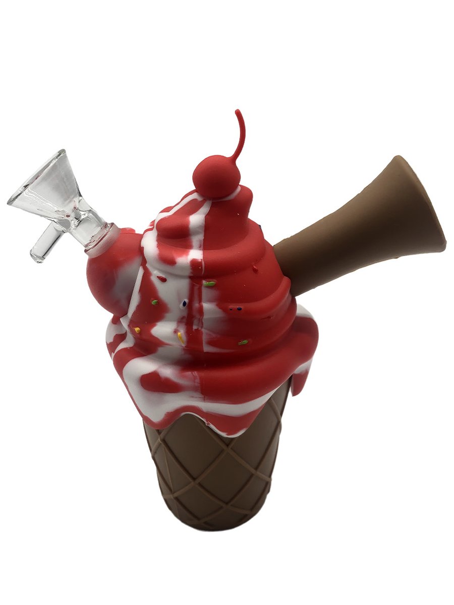Cute Ice Cream Silicone Bong Cute Ice Cream Silicone Bong