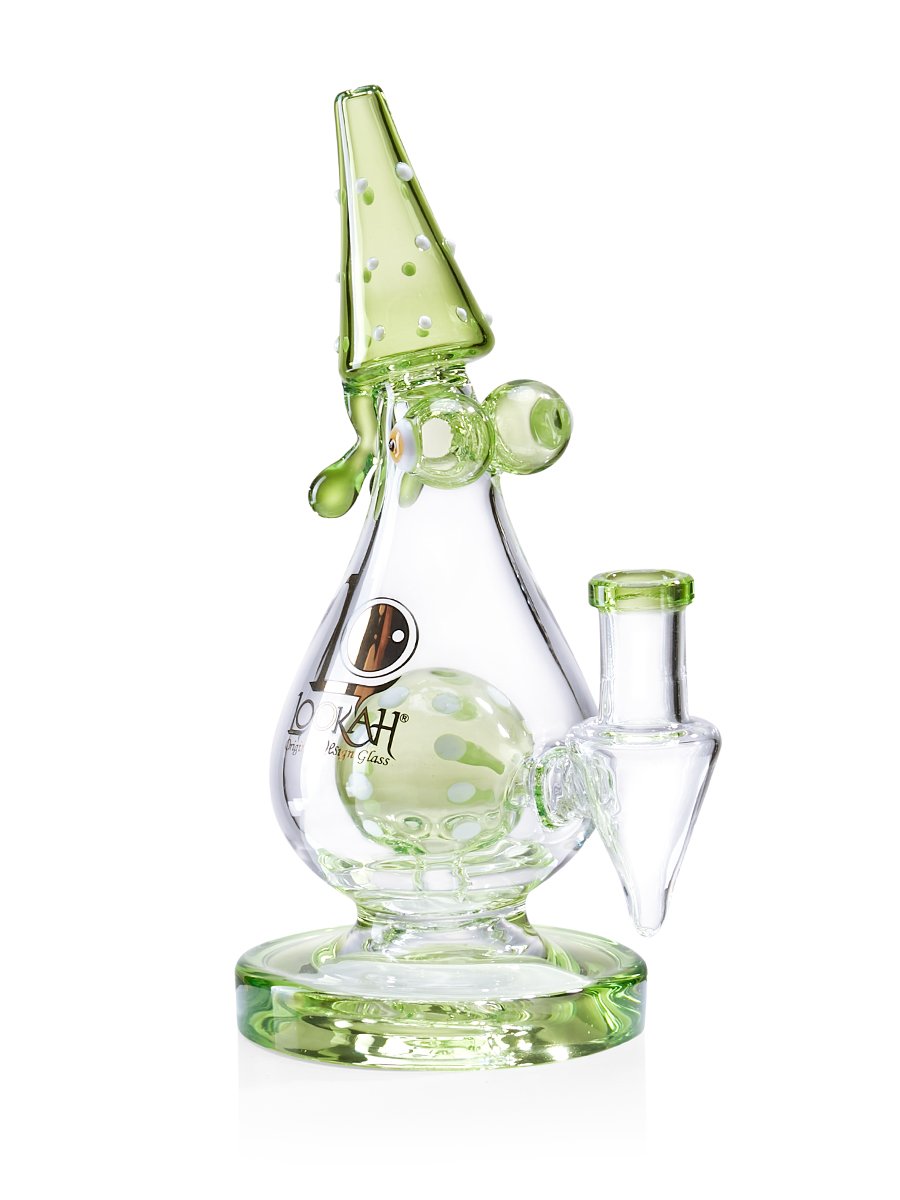 Lookah Bong 9" Mini Cute Polka Dot Monster Water Pipe green side Lookah Bong 9" Mini Cute Polka Dot Monster Water Pipe green side