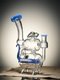 Blue Cute Recycler Double Chamber Percolator Water Pipe