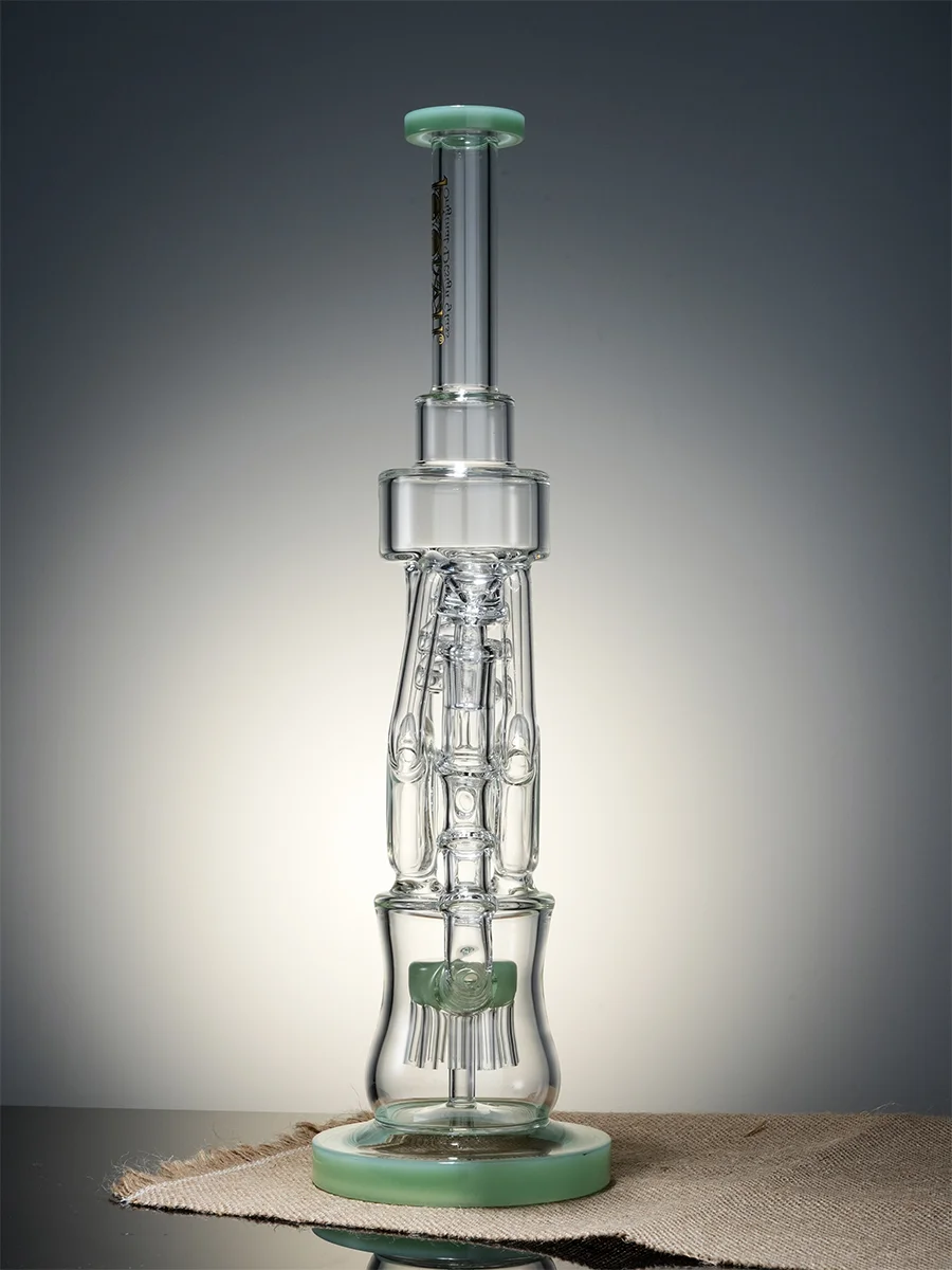 Lookah Bong 15.7" Heavy-Duty Recycler Water Pipe, Colors: Green, 7 image Lookah Bong 15.7" Heavy-Duty Recycler Water Pipe, Colors: Green, 7 image