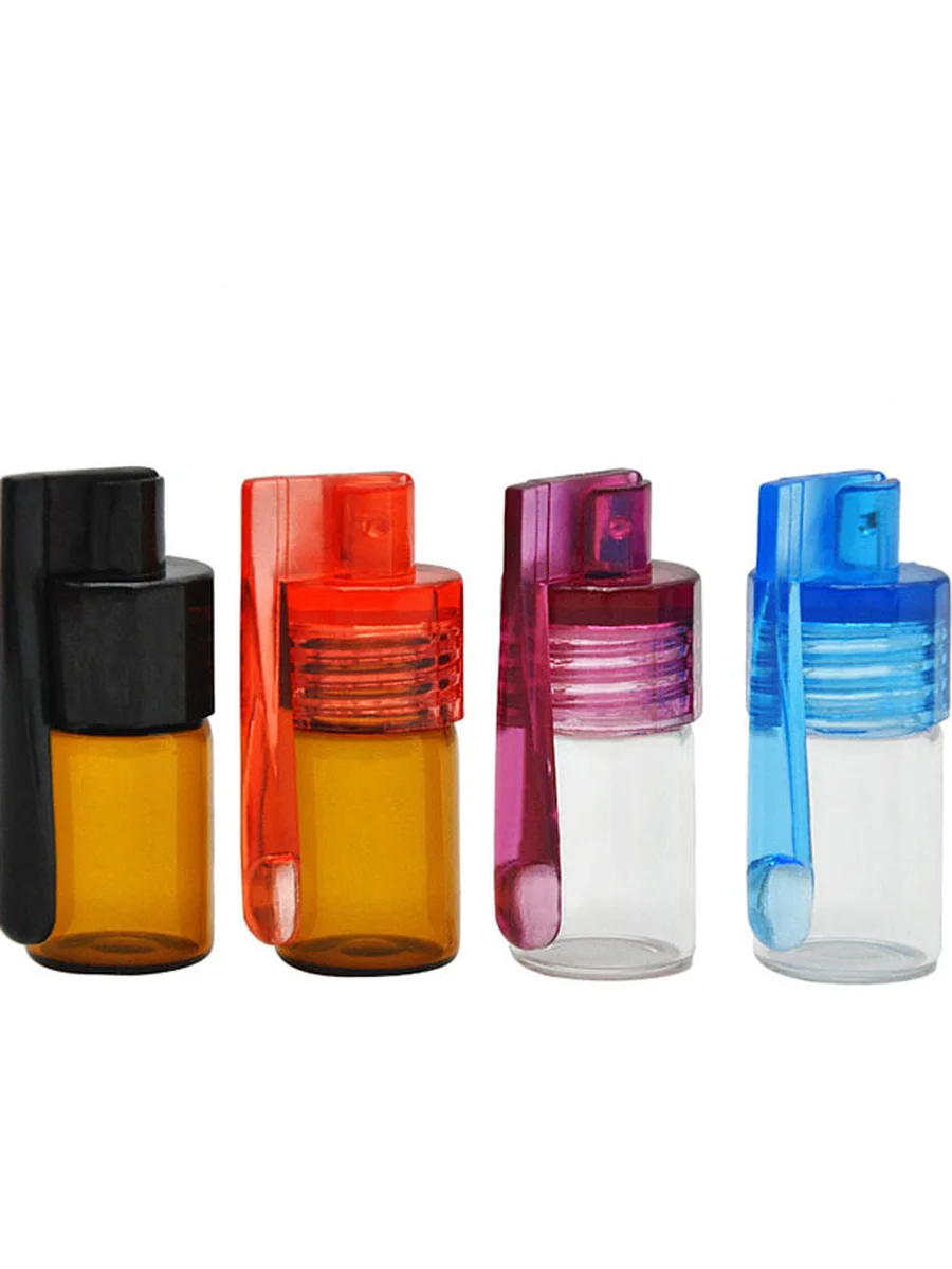 Portable Glass Bottle Snuff Box 4PCS, Size: S, 2 image Portable Glass Bottle Snuff Box 4PCS, Size: S, 2 image