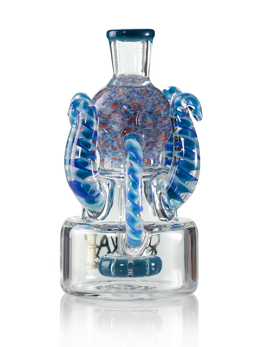 14mm Male 90° Octopus Glass Ash Catcher, Colors: Orange