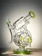 9.85 inch Recycler Glass Soccer Bong - hand-blown glass water pipe with soccer ball design