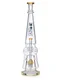 recycler double chamber bong ensures smooth and efficient smoking experience glod