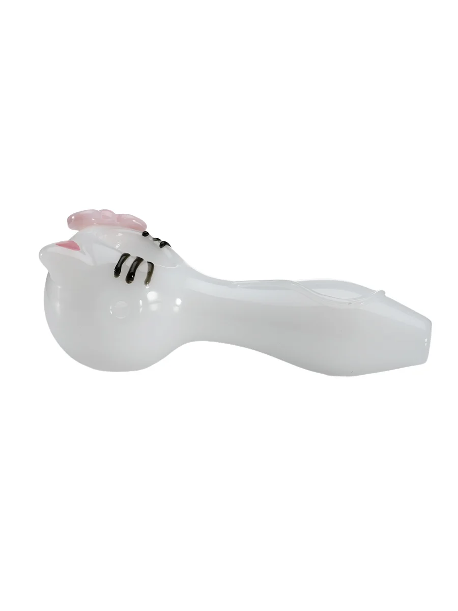 White Hello Kitty Cat Hand Pipe White Hello Kitty Cat Hand Pipe