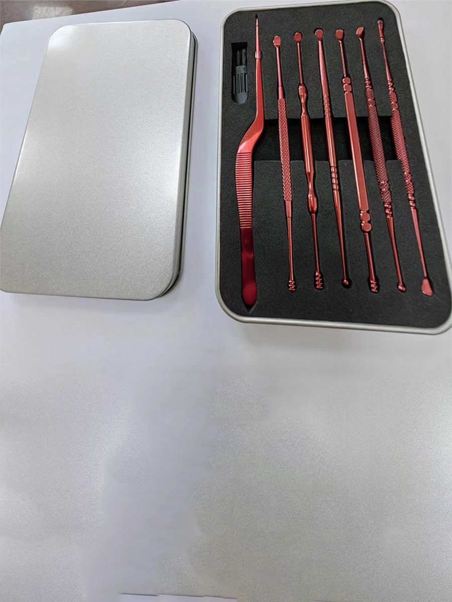7PCS  Rainbow Titanium Ear Picker Tool Set, Color: Gold 7PCS  Rainbow Titanium Ear Picker Tool Set, Color: Gold