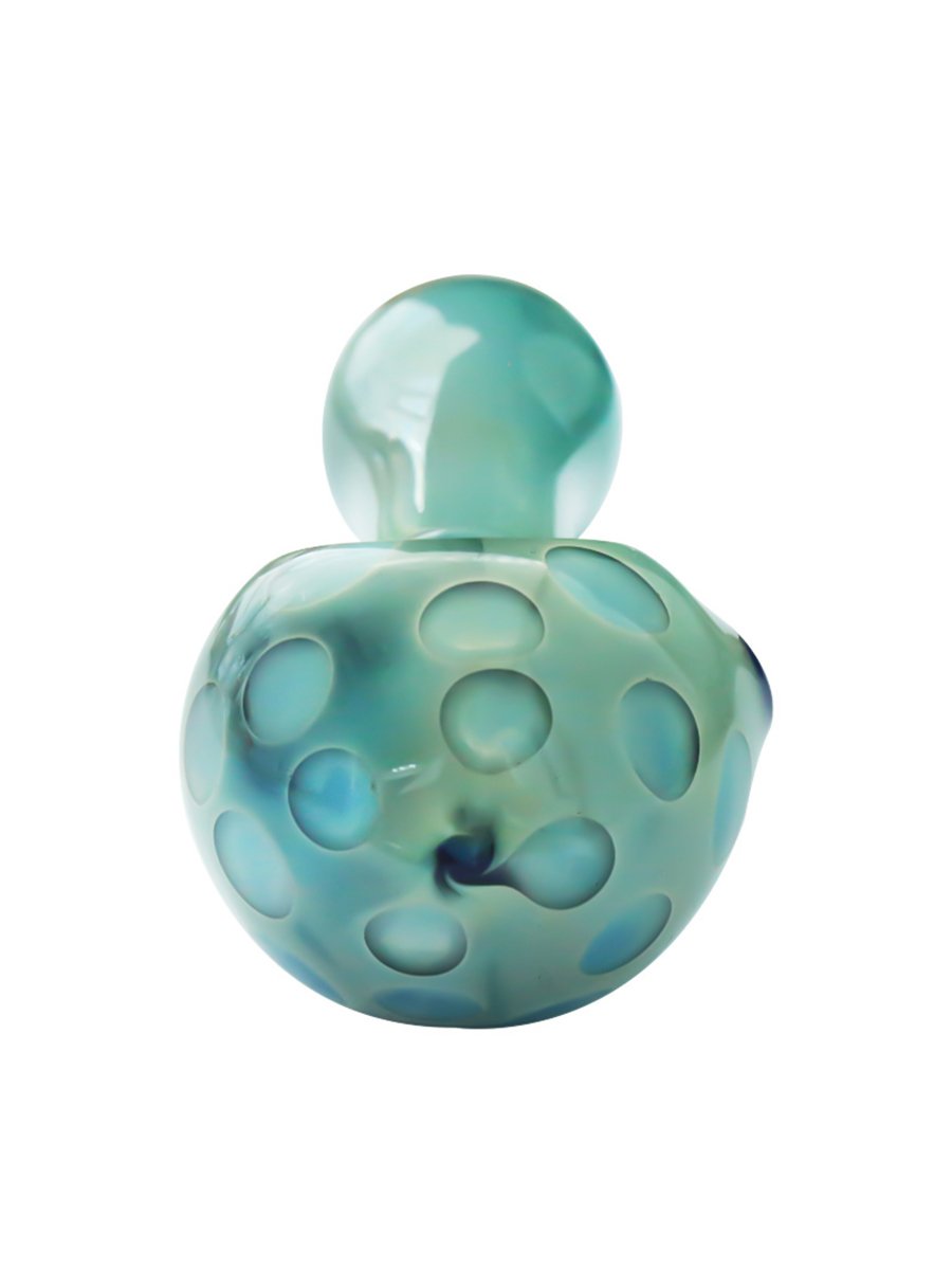 Polka Dot Cyan Glass Pipe