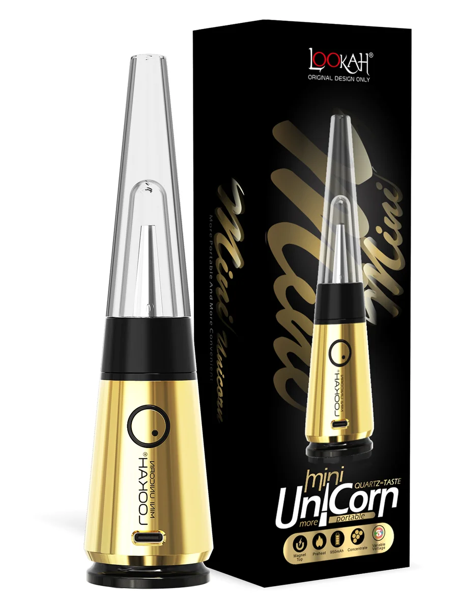 LOOKAH Unicorn Mini Electric Dab Rigs Gold LOOKAH Unicorn Mini Electric Dab Rigs Gold