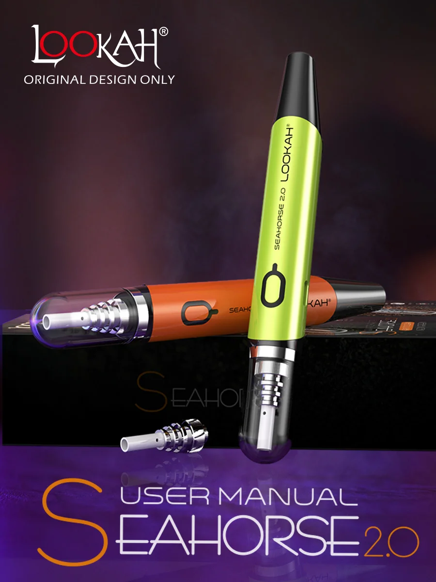 LOOKAH Seahorse 2.0 Wax Dab Pen | Electric Nectar Collector, Color: Orange, 5 image LOOKAH Seahorse 2.0 Wax Dab Pen | Electric Nectar Collector, Color: Orange, 5 image