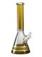 Big Mom Religion Engraved Beaker Glass Bong, Color: Gold