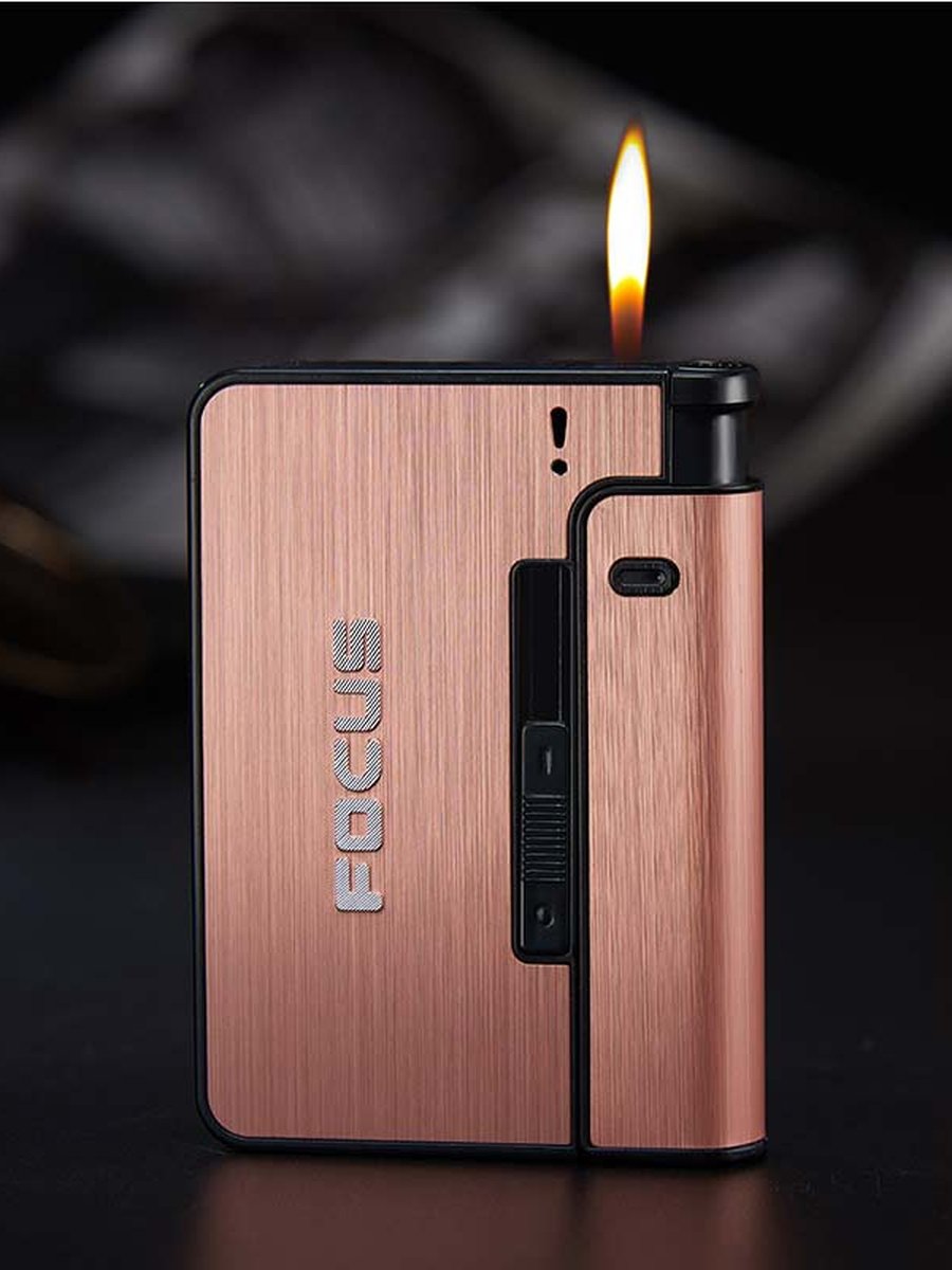 Portable Automatic Cigarette Case, Color: Black, 4 image Portable Automatic Cigarette Case, Color: Black, 4 image