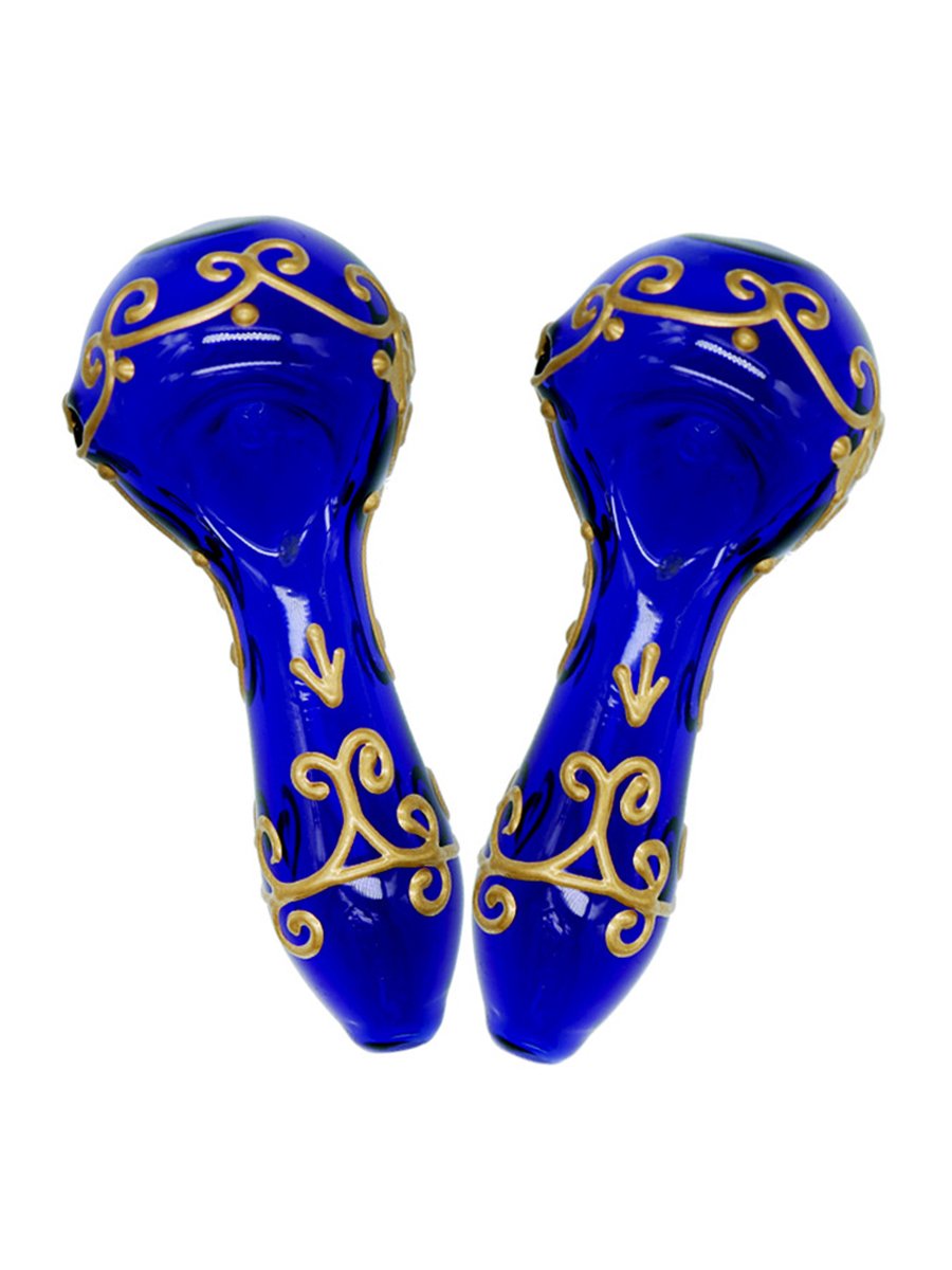 Gold Lined Glass Pipe, 2 image Gold Lined Glass Pipe, 2 image