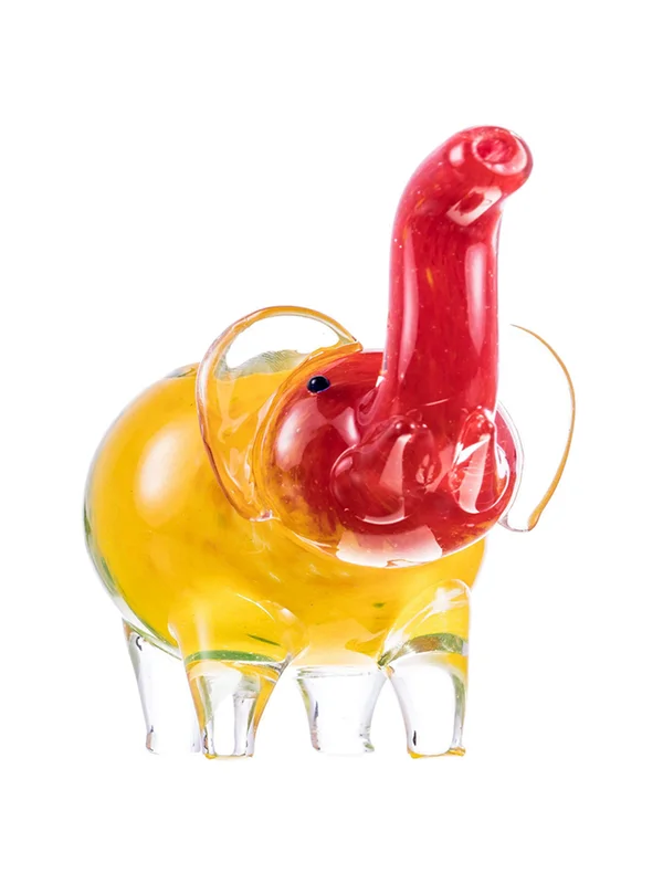 Rasta Color Elephant Glass Pipe, 2 image Rasta Color Elephant Glass Pipe, 2 image