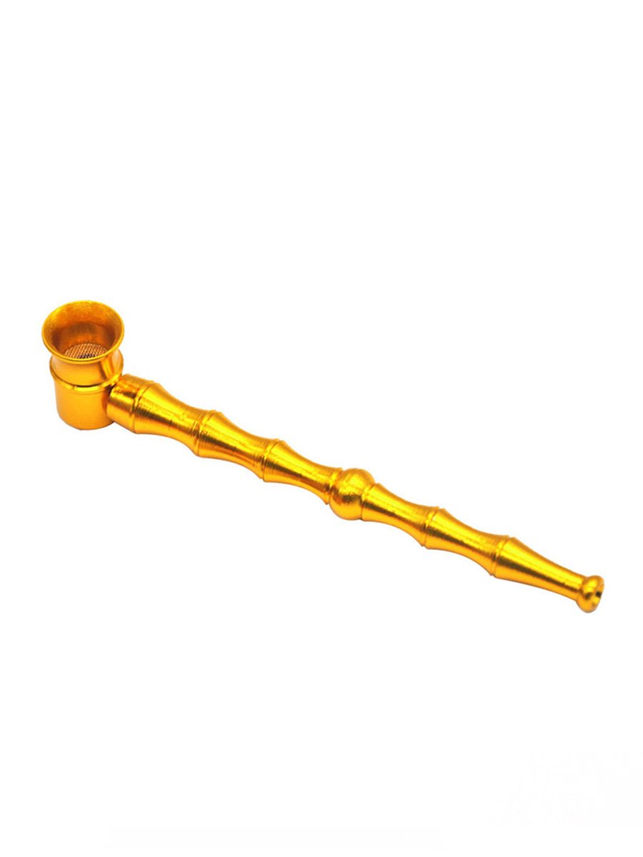 Bamboo Shape Metal Smoke Pipe, Color: Red, 2 image Bamboo Shape Metal Smoke Pipe, Color: Red, 2 image