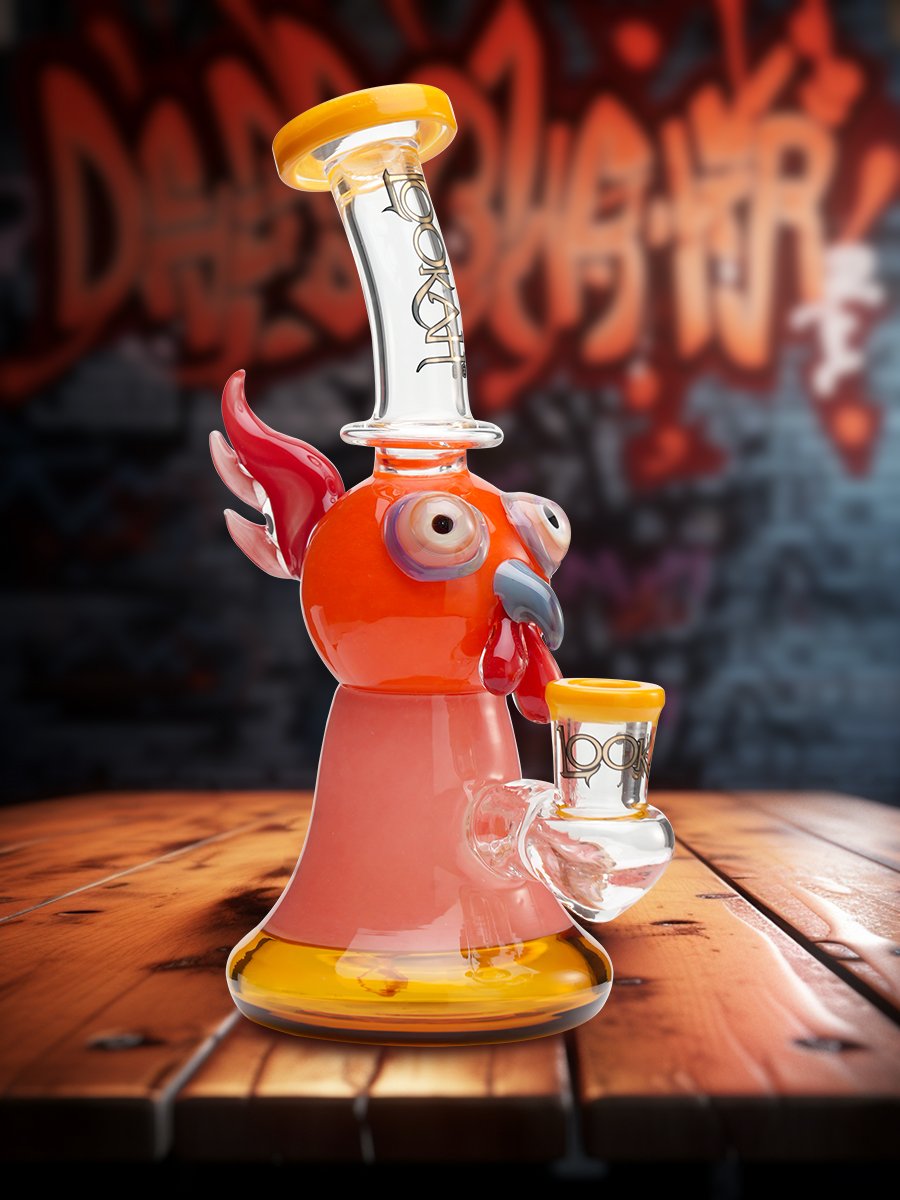 7.8” Cute Cartoon Owl Dab Rig orange 7.8” Cute Cartoon Owl Dab Rig orange