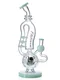 Lookah Bong 14" Disc Perc Saxophone Donut Recycler Water Pipe, Colors: Kiwi Green   