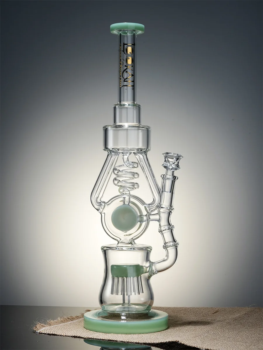Lookah Bong 16.3 " Heavy-Duty Recycler Water Pipe -Blue Jade, Colors: Blue Jade , 3 image Lookah Bong 16.3 " Heavy-Duty Recycler Water Pipe -Blue Jade, Colors: Blue Jade , 3 image