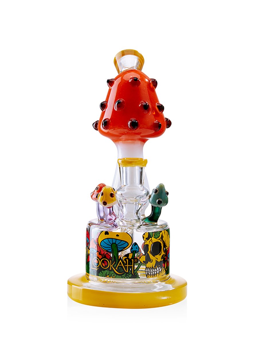 10 Inch cute mushroom dab rig | Red 10 Inch cute mushroom dab rig | Red