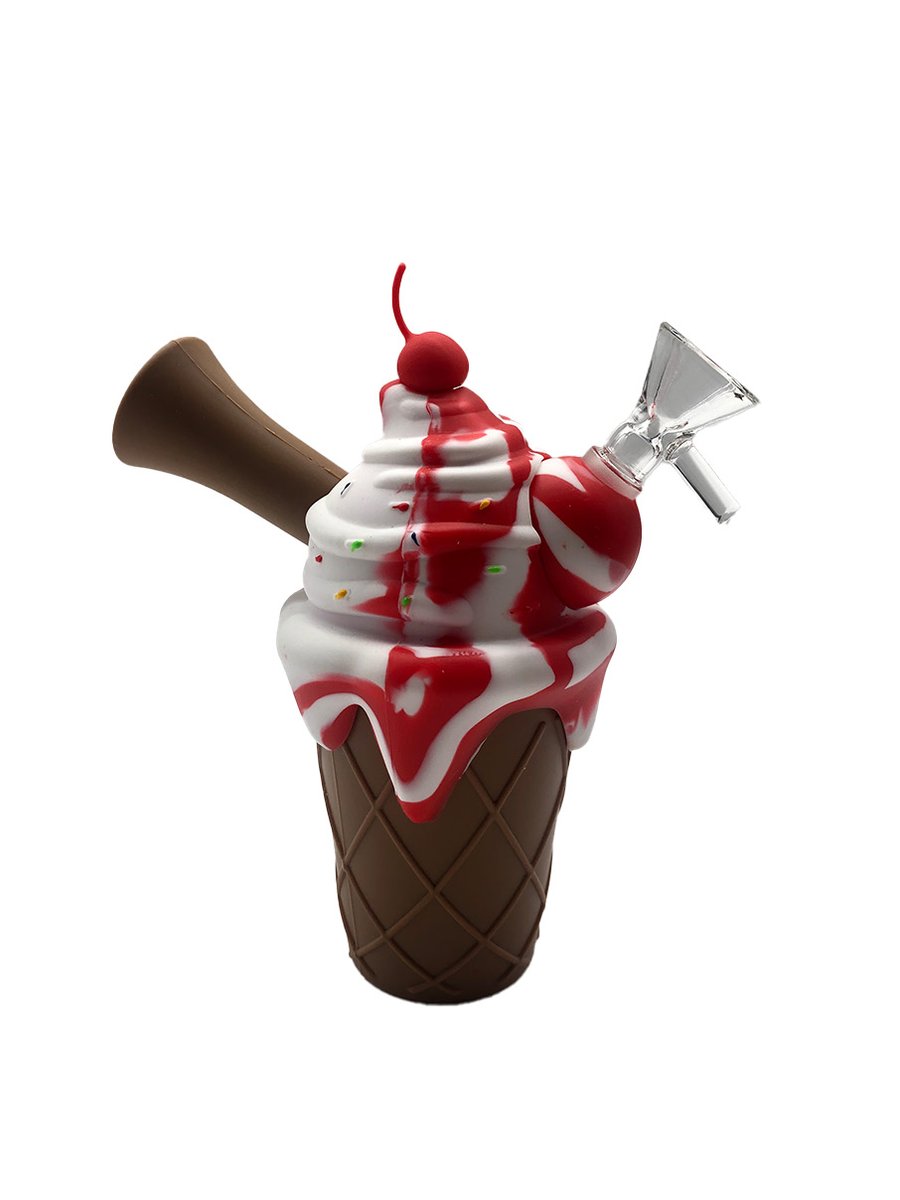 Cute Ice Cream Silicone Bong Cute Ice Cream Silicone Bong