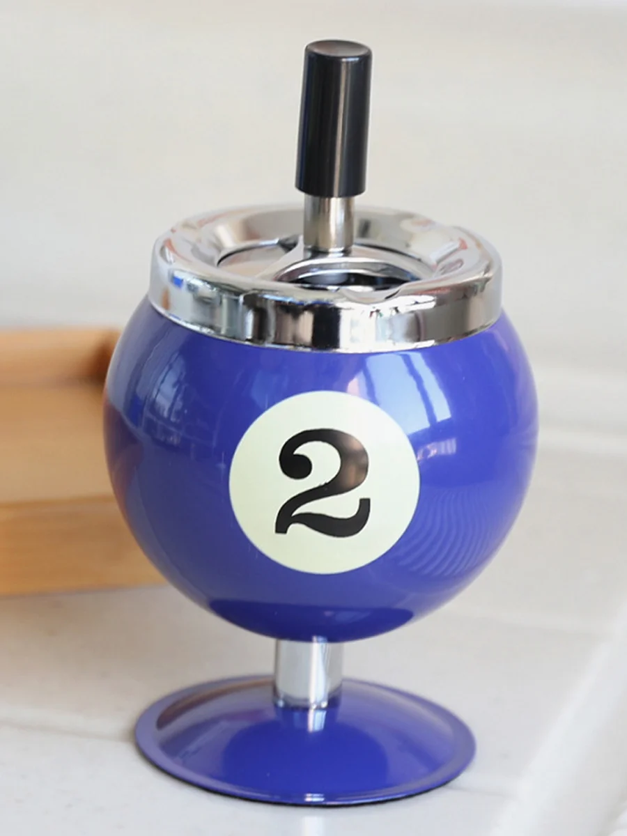 Creative Billiards Metal Ashtray blue Creative Billiards Metal Ashtray blue