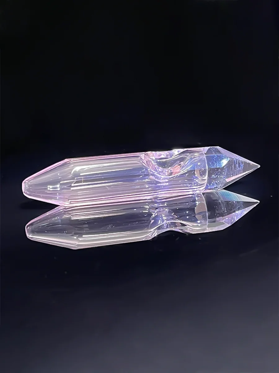 Pink Crystal Glass Pipe For Sale