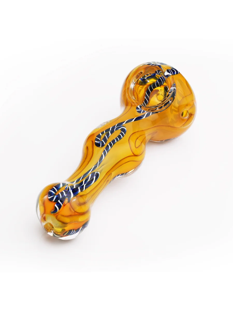 Wave Stripe Glass Pipe Side Wave Stripe Glass Pipe Side